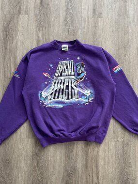 Rare Vintage 90s IMAX Movie Special Effect Art Technology Promo Crewneck Sweater
